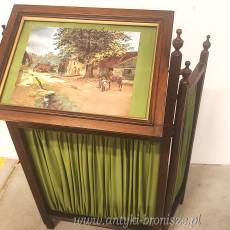 Drewniany składany parawan kominkowy Anglia lata 20/30te wys.71/85cm