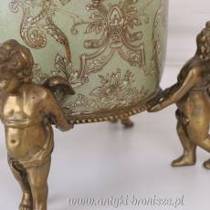SZKATUŁKA NA ANIOŁKACH porcelana z brązem