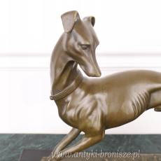 Pies myśliwski / chart z brązu