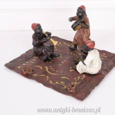 AFRYKAŃSKIE GRAJKI - Kolorowa Figurka z BRĄZU!