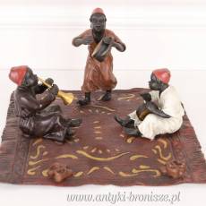 AFRYKAŃSKIE GRAJKI - Kolorowa Figurka z BRĄZU!