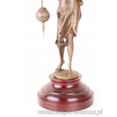 Kominkowy Zegar z Brązu KIWACZ Śpiewająca Kobieta!