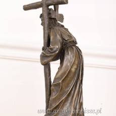 JEZUS NIOSĄCY KRZYŻ -KALWARIA -FIGURA Z BRĄZU