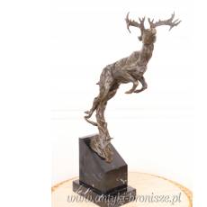 SKACZĄCY JELEŃ Z BRĄZU - figura dla myśliwego