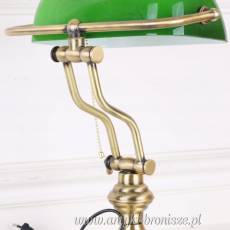 ZIELONO-ZŁOTA MAT RETRO LAMPKA na biurko Styl Vintage!