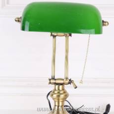 ZIELONO-ZŁOTA MAT RETRO LAMPKA na biurko Styl Vintage!