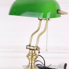 ZIELONO-ZŁOTA MAT RETRO LAMPKA na biurko Styl Vintage!