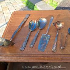 Sztućce platerowe "Art Déco", sygnowane, w debowym kuferku - poz. 6989