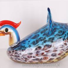 KACZKA- kolorowa figurka ze szkła MURANO