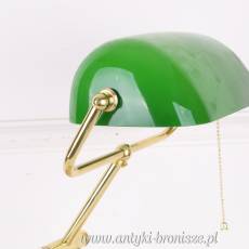 BANKIERKA -ZIELONO-ZŁOTA -LAMPKA na biurko Styl Vintage!