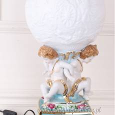 Piękna lampka nocna porcelana POSTACIOWA