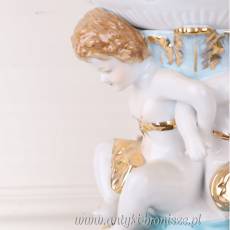Piękna lampka nocna porcelana POSTACIOWA