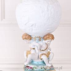 Piękna lampka nocna porcelana POSTACIOWA