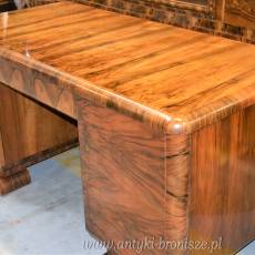 Komplet Gabinetowy Biurko i Biblioteka 3m. orzech 1920/30r Art Deco  po renowacji