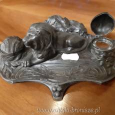 Kalamarz "Art Nouveau" z brazu artystycznego z lwem - poz. 2451