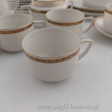 Zestaw porcelanowy do kawy/herbaty art -deco dla 6 osób KPM Wałbrzych 1904-1927