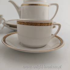 Zestaw porcelanowy do kawy/herbaty art -deco dla 6 osób KPM Wałbrzych 1904-1927