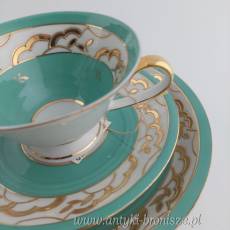 Filiżanka porcelanowa (trio) Schmiedefeld ręcznie malowana