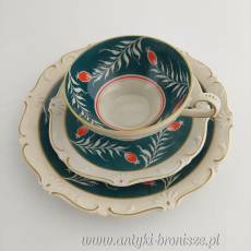 Filiżanka porcelanowa (trio) Turyngia Kahla ręcznie malowana