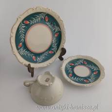 Filiżanka porcelanowa (trio) Turyngia Kahla ręcznie malowana