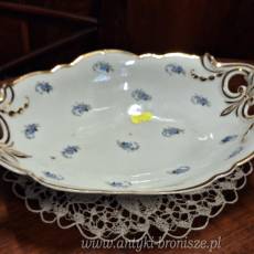 Patera misa - stara porcelana w niebieskie kwiaty - poz. 4578