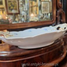 Patera misa - stara porcelana w niebieskie kwiaty - poz. 4578