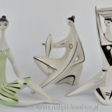 Siedząca kobieta  Zsolnay projekt Török János Węgry design lata 60te