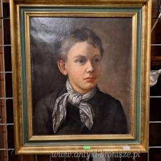 ONP “Portret chlopca". Podpisany "Ch. Fontaine, w zloconej ramie z zielonym paskiem - poz. 5968