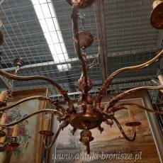 Duzy zyrandol (lampa), klasyczny ( lity metal ) - 10-cio ramienny - poz. 6380
