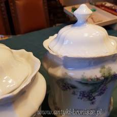 Zestaw kuchenny pojemniki z porcelany (polichromia) z pokrywkami na produkty spozywcze i przyprawy - poz. 6268