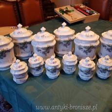 Zestaw kuchenny pojemniki z porcelany (polichromia) z pokrywkami na produkty spozywcze i przyprawy - poz. 6268