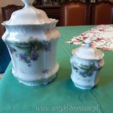 Zestaw kuchenny pojemniki z porcelany (polichromia) z pokrywkami na produkty spozywcze i przyprawy - poz. 6268