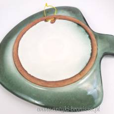 Patera ceramiczna ryba, dekoracja fat lava, Janaky, Węgry lata 60/70te