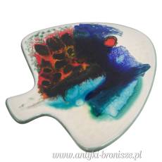 Patera ceramiczna ryba, dekoracja fat lava, Janaky, Węgry lata 60/70te