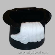 Dwa ceramiczne kapelusze cylindry wazony/ doniczki lata 70/80 XXw