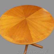 Stolik pomocniczy z regulacją wysokości Niemcy lata 70te śred.70cm wys od 50 do 75cm
