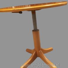 Stolik pomocniczy z regulacją wysokości Niemcy lata 70te śred.70cm wys od 50 do 75cm