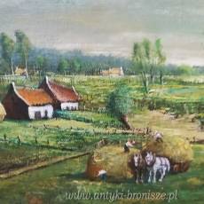 Olej na płótnie w drewnianej ramie podpisany Frans Noppe Holandia 1920/57