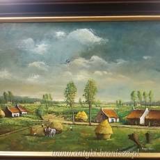 Olej na płótnie w drewnianej ramie podpisany Frans Noppe Holandia 1920/57