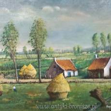 Olej na płótnie w drewnianej ramie podpisany Frans Noppe Holandia 1920/57