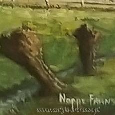 Olej na płótnie w drewnianej ramie podpisany Frans Noppe Holandia 1920/57