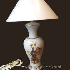 Porcelanowa lampa stołowa kwiaty Limoges Francja lata 70te