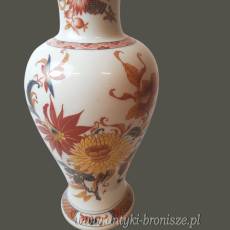 Porcelanowa lampa stołowa kwiaty Limoges Francja lata 70te