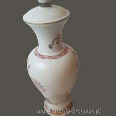 Porcelanowa lampa stołowa kwiaty Limoges Francja lata 70te