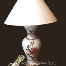 Porcelanowa lampa stołowa kwiaty Limoges Francja lata 70te