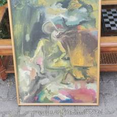 Olej na płótnie podpisany "Błysk" Halina Stępniak wys.77cm szer 57cm