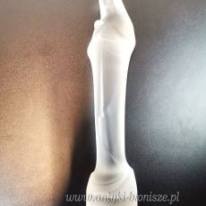 Rzeźba Madonna z Dzieciątkiem szkło Steph Uiterwaal - Glasfabriek Leerdam Holandia lata 20/30te