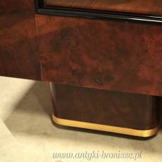 Biurko art deco dwustronne Polska lata 30te  orzech po renowacji