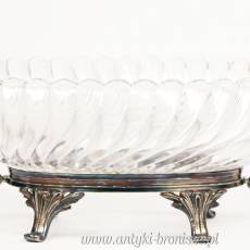 Baccarat, France - waza srodka storlu, krysztal Baccarat w platerowej oprawie - poz. 7007