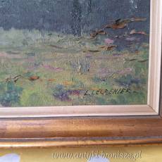 ONP - "Pejzaz" podpisany L.Lecrenier rozm.: 38 x 45 cm - poz. 7040